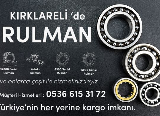Kırklareli 'de Rulman
